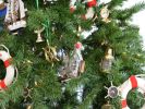 Santa Maria Model Ship in a Glass Bottle Christmas Tree Ornament