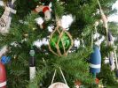 Glass & Rope Green Fishing Float Christmas Tree Ornament