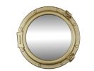 Gold Finish Porthole Mirror 20""