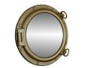 Gold Finish Porthole Mirror 20""