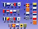 Letter Z Rustic Wooden Nautical Alphabet Flag Decoration 16""