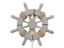 Rustic Decorative Ship Wheel With Hook 8&quot;