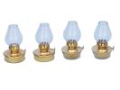 Solid Brass Table Oil Lamp 5&quot; - Set of 4