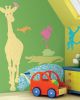 Colorful Animal Silhouettes Large Wall Accent Sticker Set