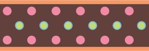 Brown Polka Dots Circles Self Stick Wall Border Accent Roll