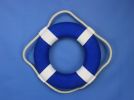 Vibrant Blue Decorative Lifering with White Bands 10""