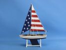 Wooden It Floats 12&quot; - USA Floating Sailboat Model