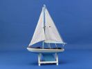 Wooden It Floats 12"" - Light Blue Floating Sailboat Model