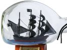 Wooden Blackbeard's Queen Anne's Revenge Pirate Ship in a Glass Bottle 7""