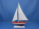 Wooden USA Sailer Model Sailboat Decoration 17""