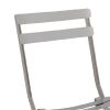 Industrial Styled Metal Folding Chair, Silver, Pack Of Two