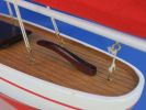 Wooden Red Pacific Sailer with Red Sails Model Sailboat Decoration 25&quot;