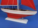 Wooden Red Pacific Sailer with Red Sails Model Sailboat Decoration 25&quot;