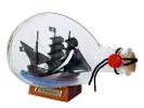 John Halsey's Charles Pirate Ship in a Glass Bottle 7""