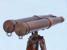 Floor Standing Admiral's Antique Copper Binoculars 62&quot;