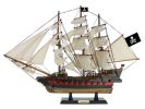 Wooden Caribbean Pirate White Sails Limited Model Pirate Ship 26""