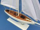 Wooden Defender Model Sailboat Decoration 16""
