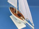 Wooden Defender Model Sailboat Decoration 16""