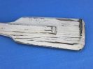 Wooden Rustic Whitewashed Decorative Squared Rowing Boat Oar w/ Hooks 24""